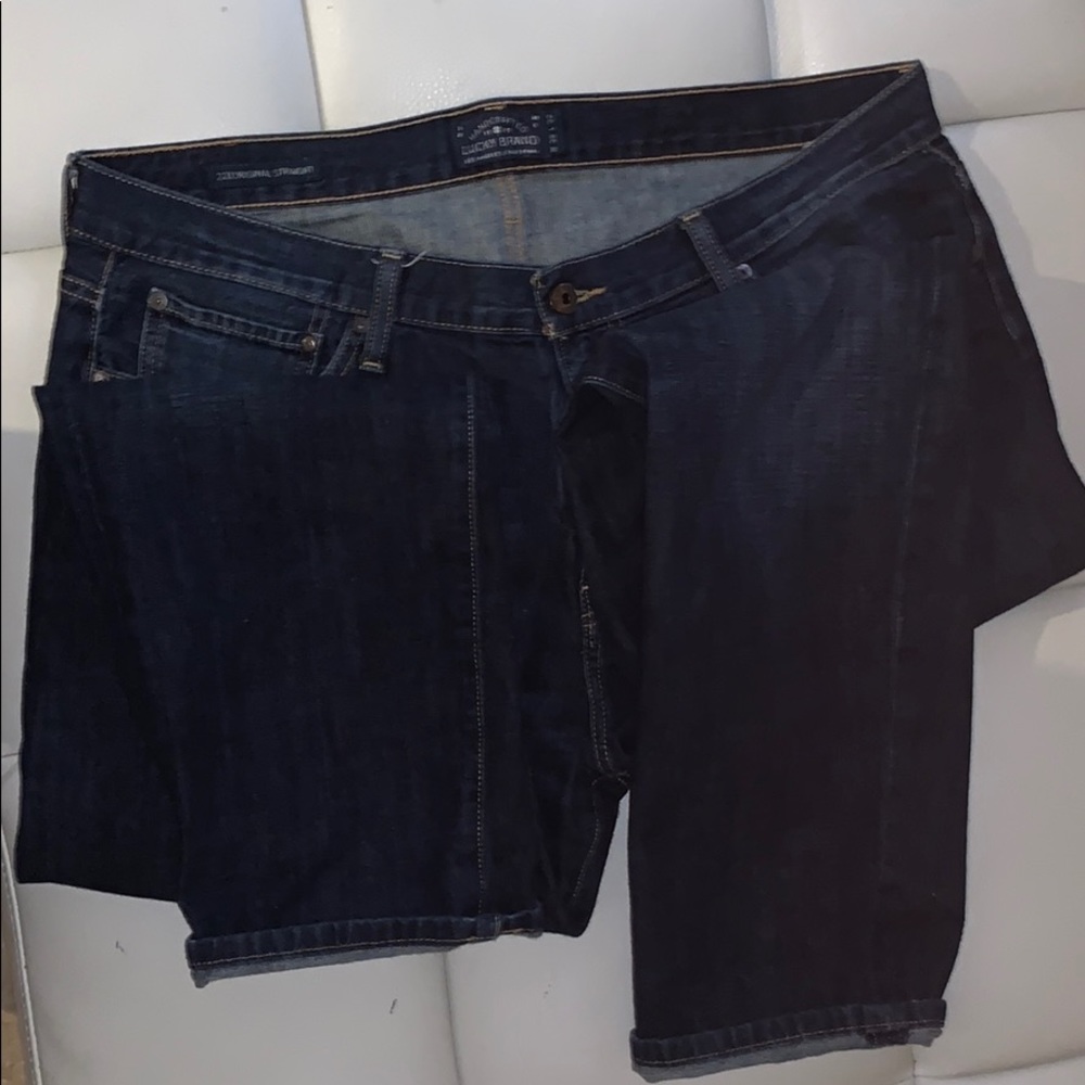 Luck brand dark blue straight 38x32 Jeans